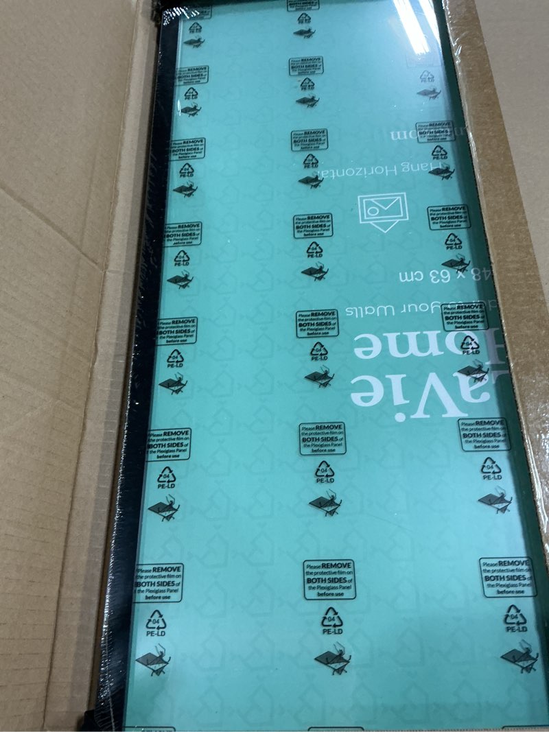 Condition photo showing New/Like New for lavie home 19x25 picture frame for wall display, 19x25 black picture frame with hd plexiglas, 19 x 25 poster frame 1 pack, display frame for vertical or horizontal, classic collection black 19x25 1