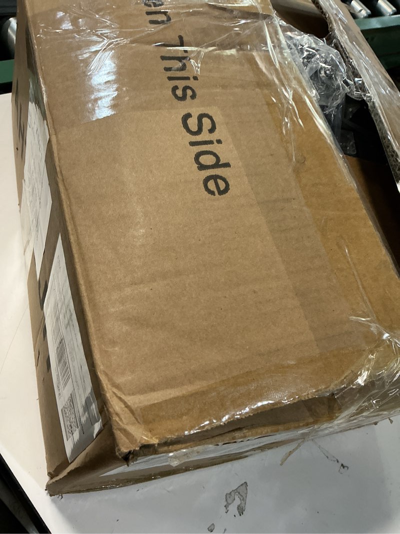 Condition photo showing Good Condition for Black Geometric Crystal Ceiling Fans with Lights Flush Mount, Modern Fandelier Low Profile, Caged Ceiling Fan with Light and Remote, 6-Speed Reversible for Bedroom, Living Room, Kitchen, Dining Room