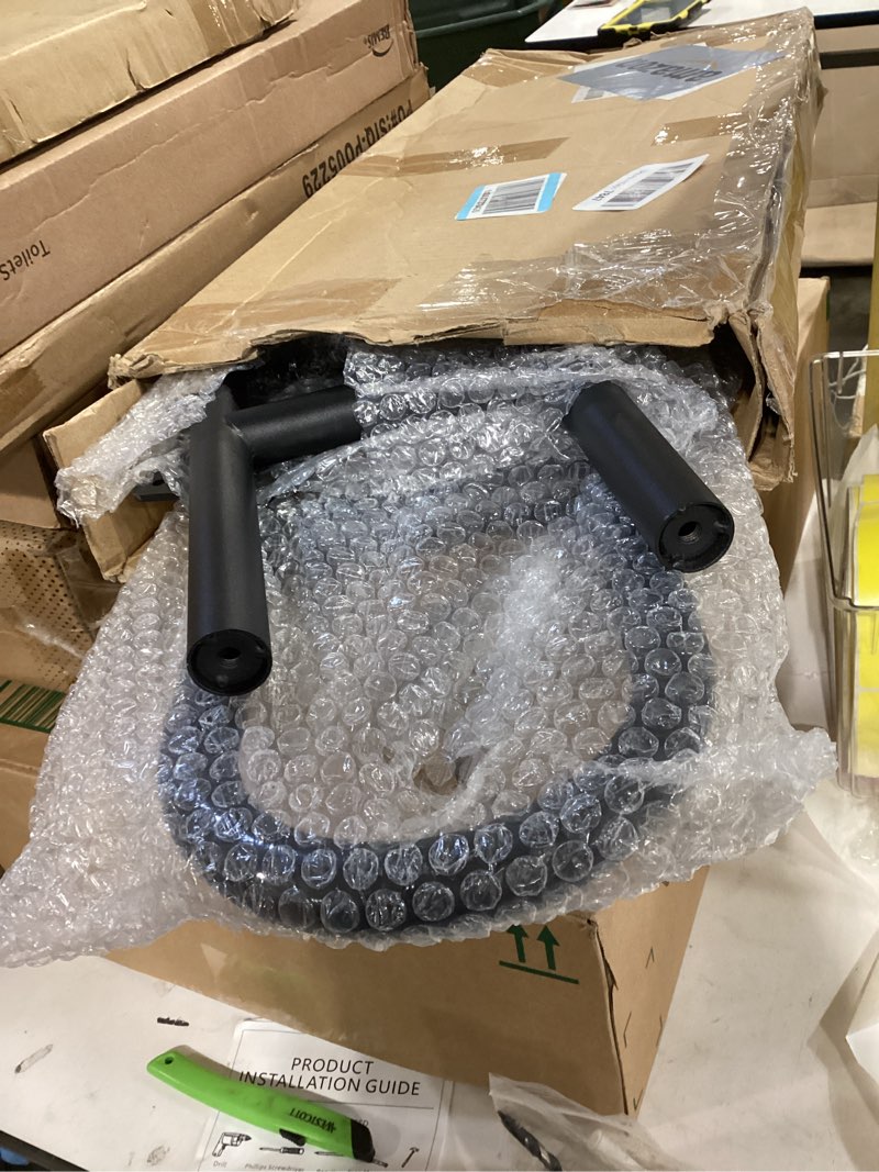 Condition photo showing As Is for handrails for outdoor steps ?22.8" stair railing indoor1-3 step, u-shaped safety handrails for kids, elderly, pregnant women, disabled (2 pack upgraded u-shaped handrail)