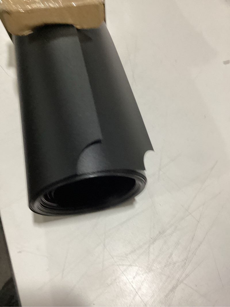 Condition photo showing Good Condition for 10 Mil Black Plastic Sheeting 5x100 FT – UV Protection Poly Sheeting Polyethylene Film, Black Plastic Rolls for Garden, Crawl Space Vapor Barrier, Construction, Landscaping, Weed, Moisture Control 5ft x 100ft - 10 Mil