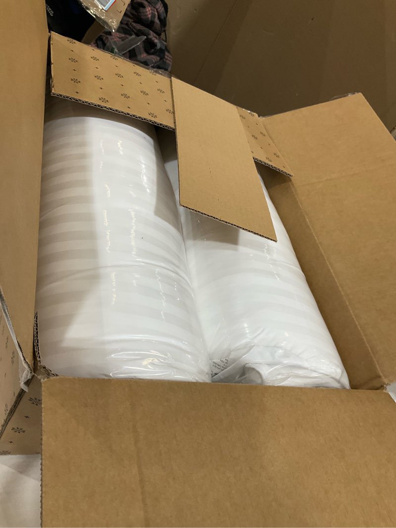 Condition photo showing New/Like New for beckham hotel collection bed pillows standard/queen size set of 2 - original soft down alternative pillow for sleeping - soft support for back, stomach or side sleepers queen / standard white