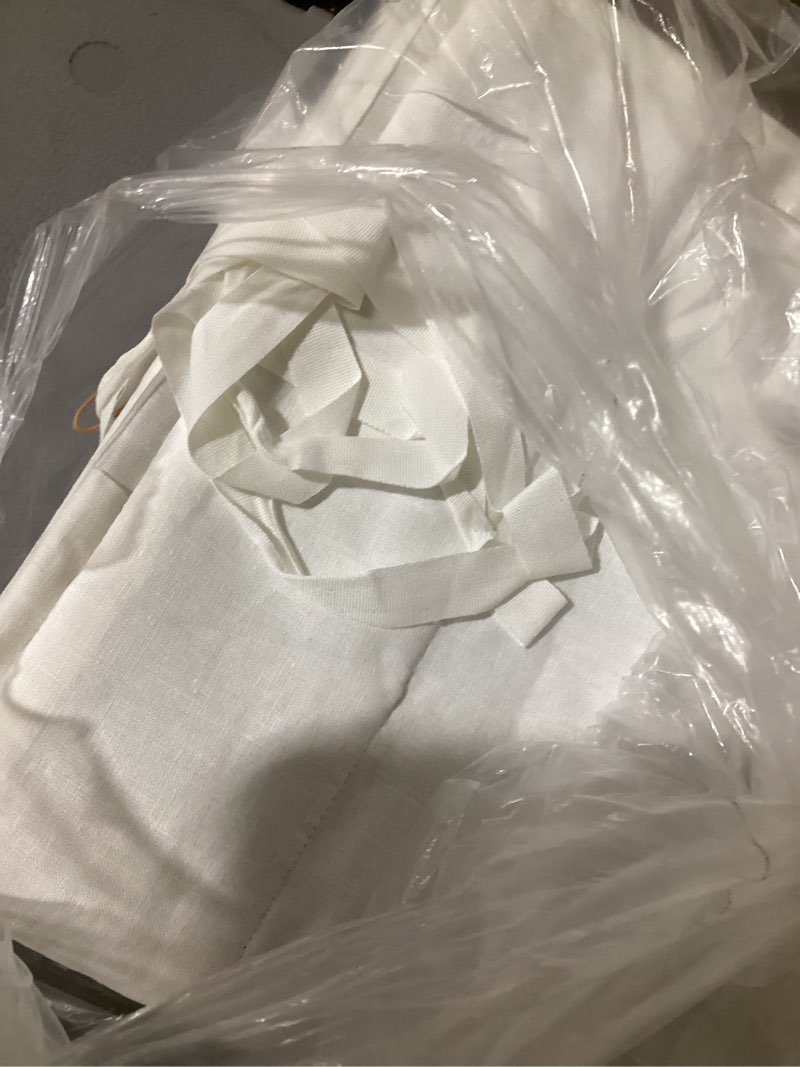 Condition photo showing Good Condition for european linen room darkening curtain, 48x84, white
