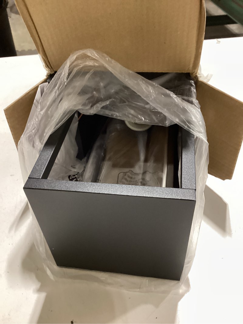 Condition photo showing Good Condition for outdoor wall light with mount, aluminum waterproof porch light fixture for front door, patio,black black - 1 pack