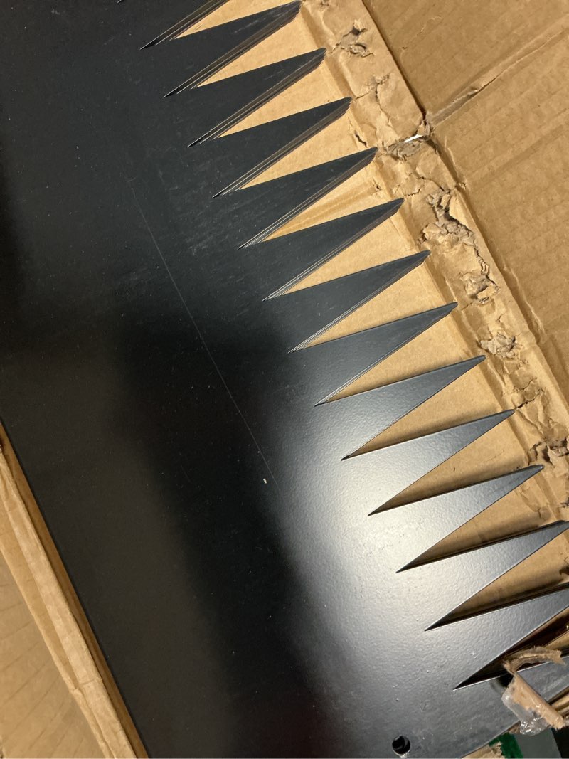 Condition photo showing Good Condition for 20ft. 6-pack galvanized metal edging for landscaping - 40" l x 8" h metal landscape edging with 6 stakes, hammer-in steel garden border for flower beds, lawn & yard (black) black pack of 6 ( 40 x 8 inch )