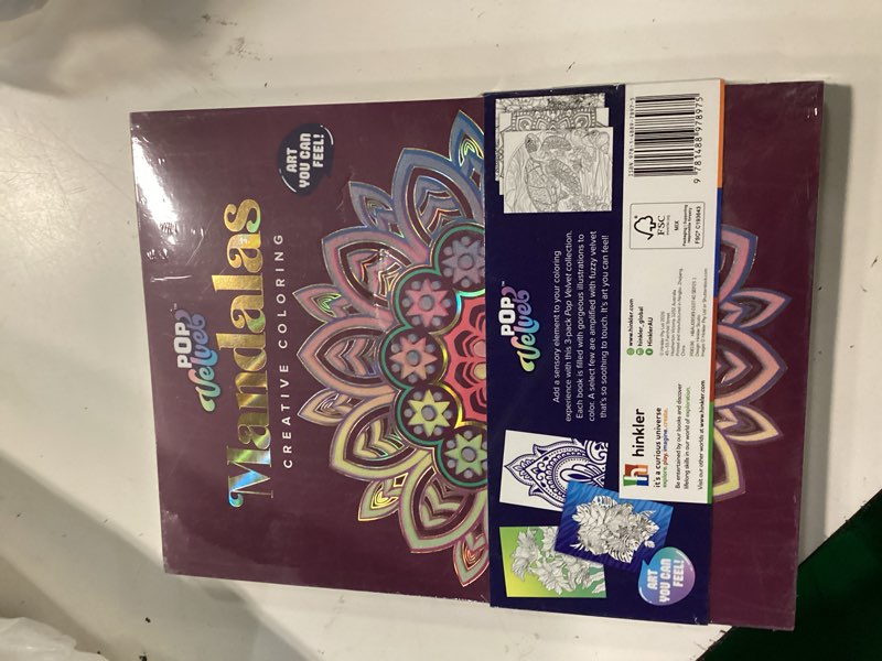 Condition photo showing As Is for pop velvet mandalas coloring book