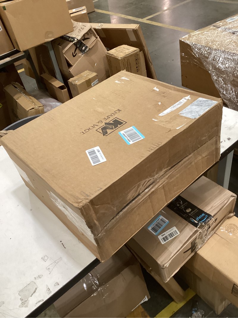Condition photo showing Good Condition for knape & vogt 50 qt. in-cabinet single soft-close bottom-mount pull-out trash can, 11-3/8 in w. x 20-1/8 in d. x 22-7/8 in h  quantity  1  item descriptions  sc812-1-50pt, platinum