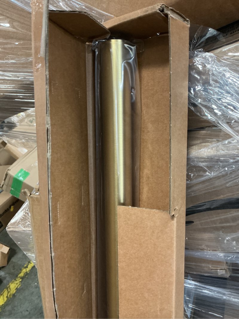 Condition photo showing Good Condition for BlastHome® Non-Adjustable Luxury Curtain Rods for Windows, 1 ¼” Rod Set, 4 1/2 foot Fixed Length, Brushed Gold Single Rod Brushed Gold 4 1/2 foot