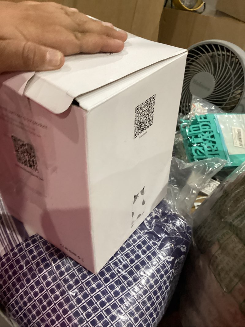 Condition photo showing As Is for automatic cat feeder, cat food dispenser with stainless steel bowl, timed portion control 20 portion