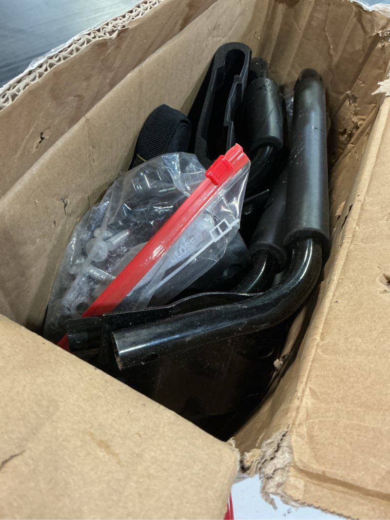 Condition photo showing Good Condition for j-bar roof rack kayak carrier holder boat canoe surf ski snowboard holder mounted on top crossbar suv truck 2 pairs steel