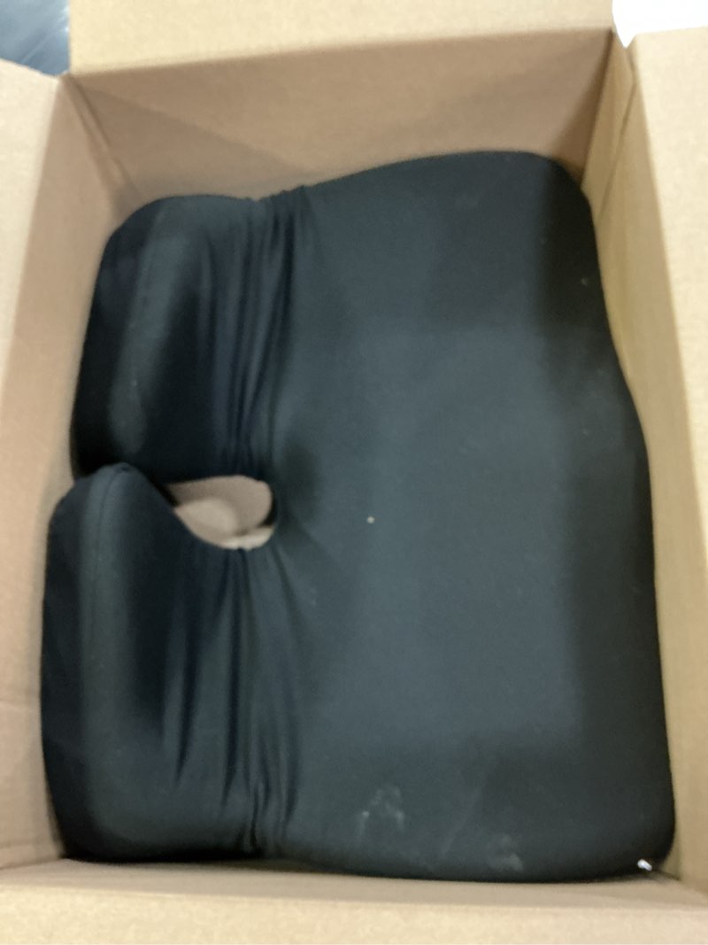 Condition photo showing Good Condition for Cushion Lab Patented Pressure Relief Seat Cushion for Long Sitting Hours on Office & Home Chair - Extra-Dense Memory Foam for Soft Support. Car Pad for Hip, Tailbone, Coccyx, Sciatica - Black