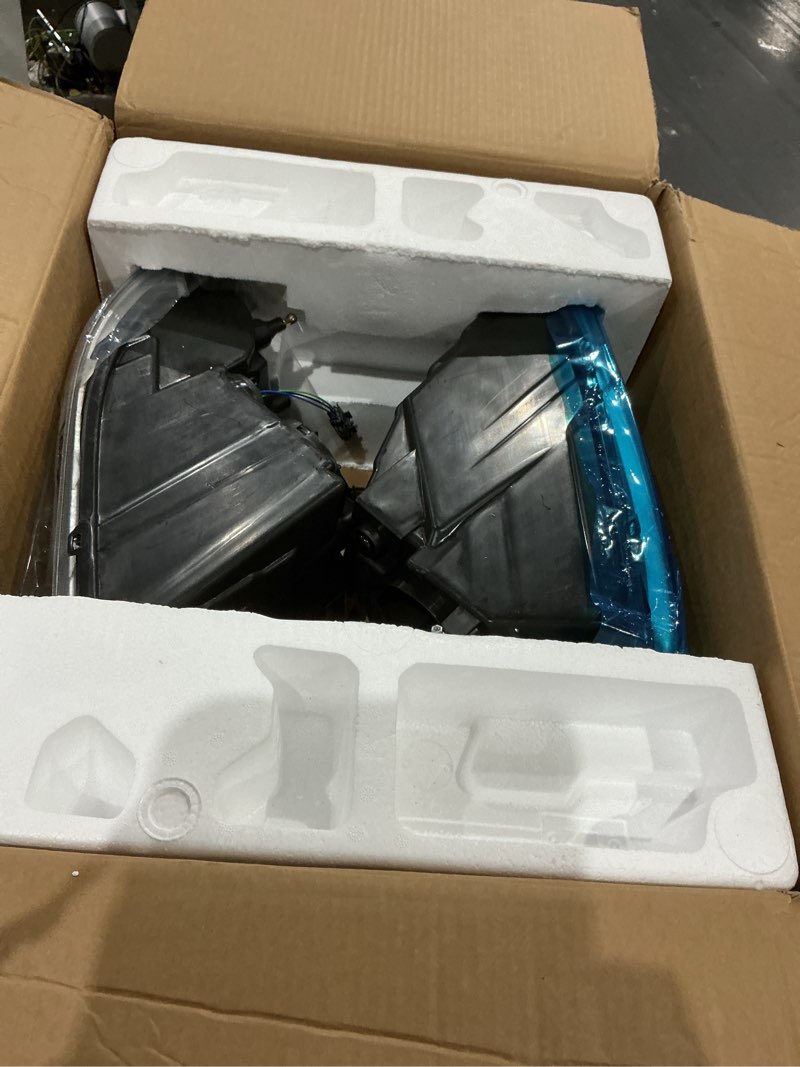 Condition photo showing Good Condition for compatible with dodge 09-18 ram 1500/10-18 ram 2500 3500 headlamp for 2009-2018 ram headlight assembly chrome housing amber driver and passenger(only fit quad beam)?w/o bulbs?