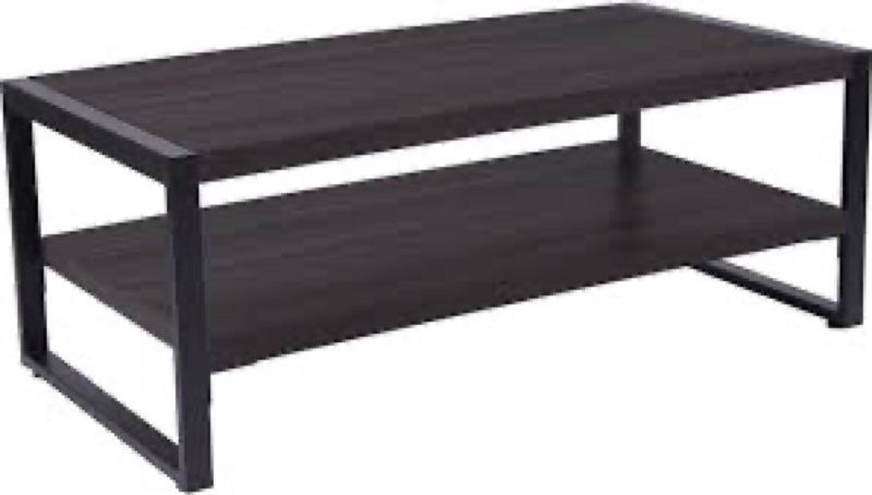 Accent table in black grain finish 