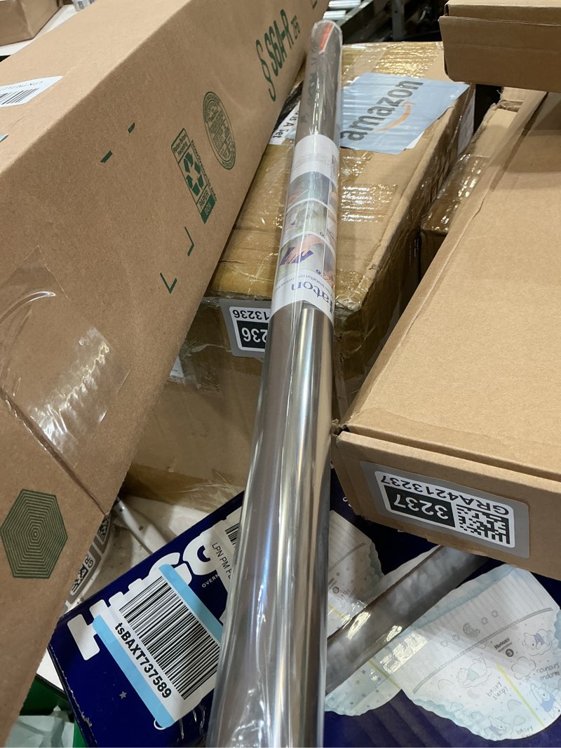 Condition photo showing New/Like New for haton window privacy film one way window tint for home, sun uv blocking reflective mirror film heat control, no glue static cling see out not in glass door covering, silver, 29.5" x 78.7" 29.5"x78.7" silver silver