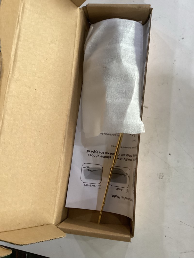 Condition photo showing Good Condition for hibbent universal metal front mount toilet handle replacement kit, brass toilet flush tank lever with stainless steel flapper chains for most toilets, chrome upgraded front mount chrome