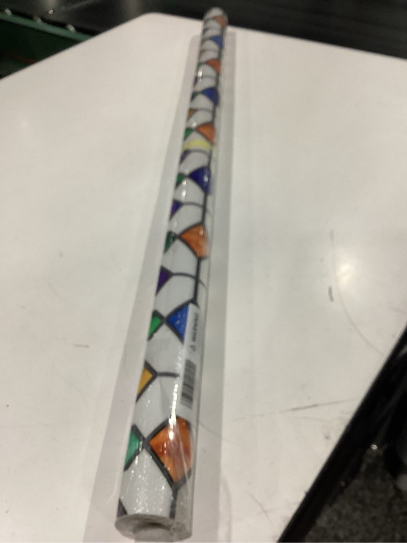 Condition photo showing New/Like New for beautsaid window privacy film stained glass, rainbow window film decorative for bathroom, peel and stick window cling removable(rainbow,35.4 x 78.7 inch) 35.4 x 78.7 inch rainbow