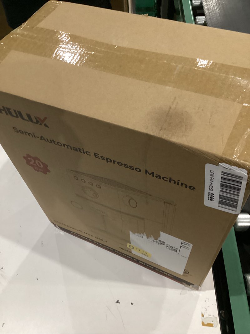 Condition photo showing Good Condition for CHULUX Slim Espresso Machine with Milk Frother, 20 Bar Professional Italian Pump Espresso Coffee Machine for Home Cappuccino & Latte Maker, Stainless Steel, Black Black Stainless Steel