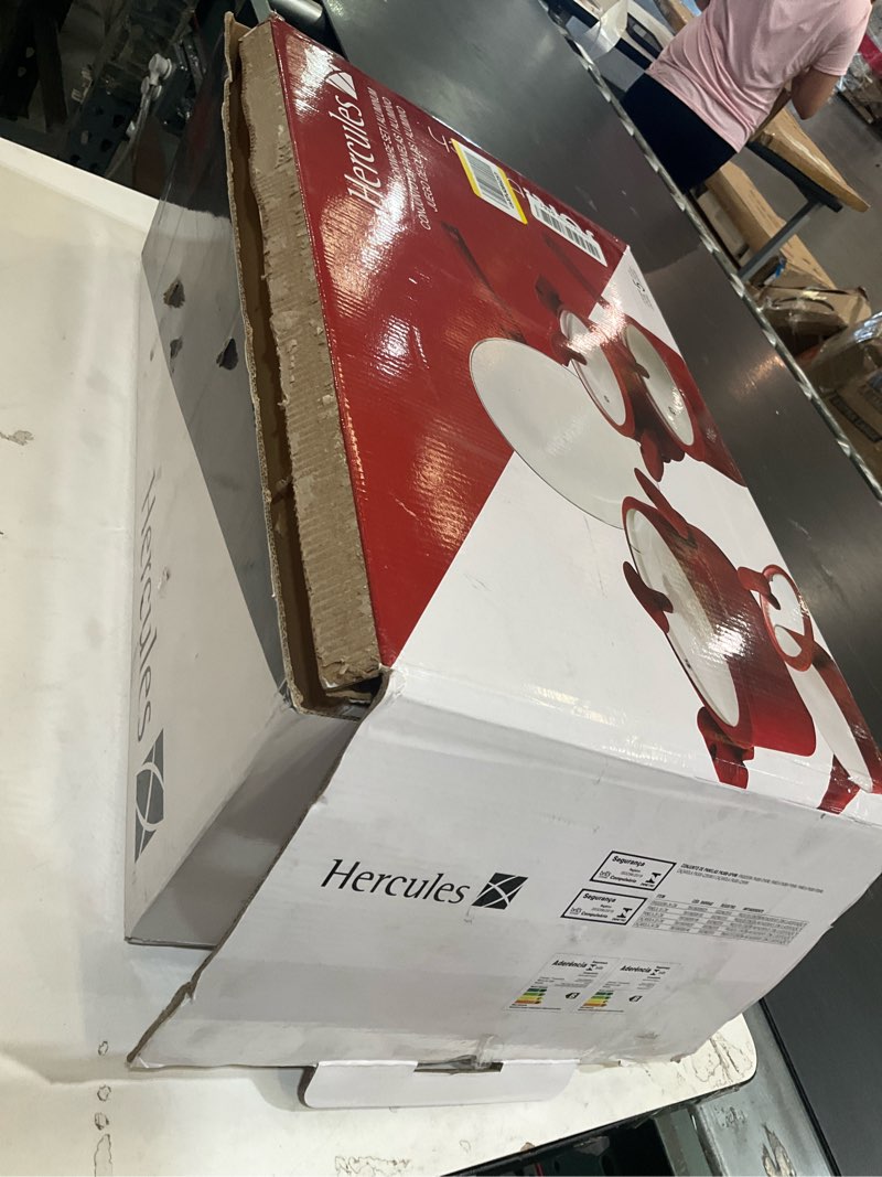 Condition photo showing As Is for hercules red 5 piece cookware set