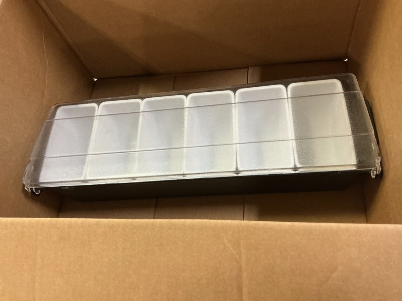 Condition photo showing As Is for VEVOR Chilled Condiment Server, 6 Compartment Ice Cooled Condiment Serving Container, Chilled Garnish Tray Bar Caddy with Lid, for Bartending & Serving Taco, Salad, Fruit, Home & Restaurant Supplies