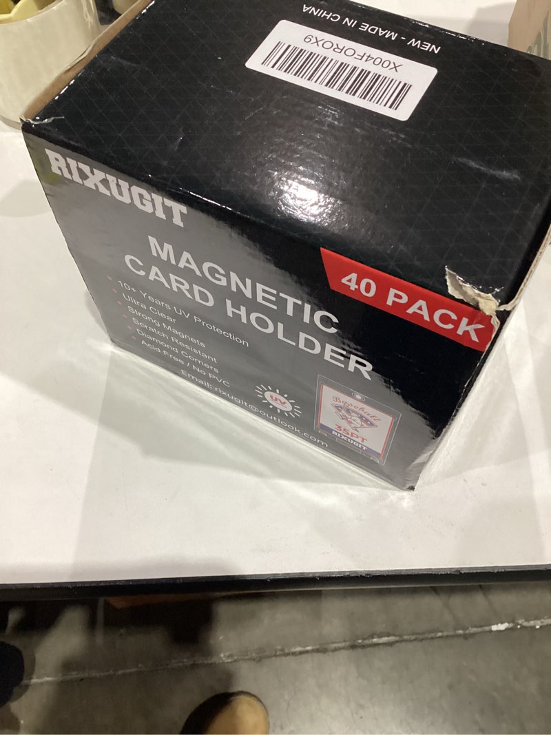 Condition photo showing New/Like New for 40 Pack Magnetic Card Holders - 35pt One Touch Card Holder, U-V Protection Magnetic Card Case, Card Protector for Baseball Sports Game Cards, Fits Standard Trading Cards Storage and Display ?