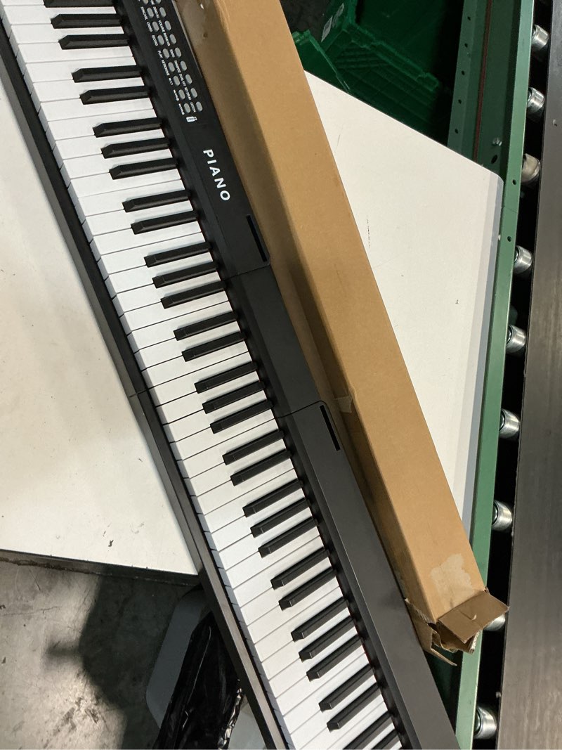 Condition photo showing Good Condition for digital piano 88 key full size semi weighted electronic keyboard piano set with stand,built-in speakers,electric piano keyboard with sustain pedal,bluetooth,midi/usb/mp3 for beginners adults/81x