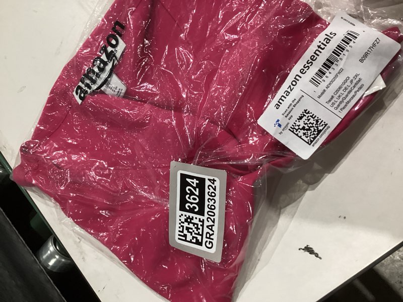 Condition photo showing New/Like New for Amazon Essentials Women's Regular-Fit Sleeveless Layering Tank Top (Available in Plus Size) Large Hot Pink
