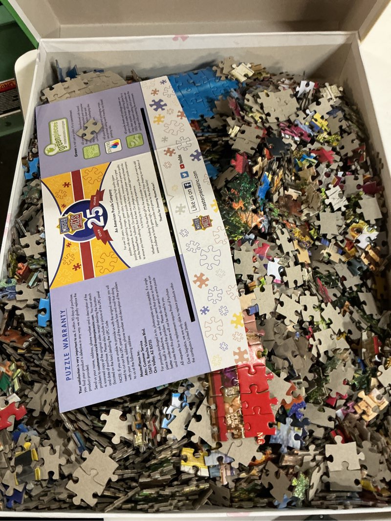 Condition photo showing Good Condition for masterpieces 5000 piece jigsaw puzzle for adults, family, or kids - buy local honey - manufacturer defect - 40"x60"