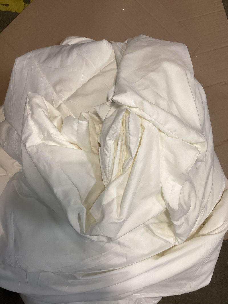 Condition photo showing As Is for Similar CozyLux Queen Comforter Set White - Bed in a Bag Queen, Luxury Soft Bed Set for All Seasons, Bedding Set with Down Alternative Comforter, Sheets, Pillowcases & Shams