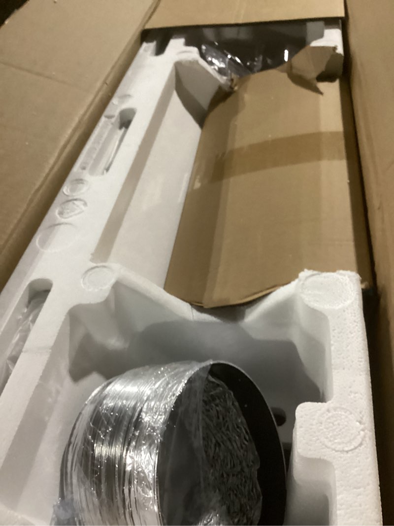Condition photo showing New/Like New for wall mount range hood 36inch, 580 cfm, ducted/ductless convertible, stainless steel kitchen vent hood with 3-speed fan and led lights 36 inch stainless steel(rp10)
