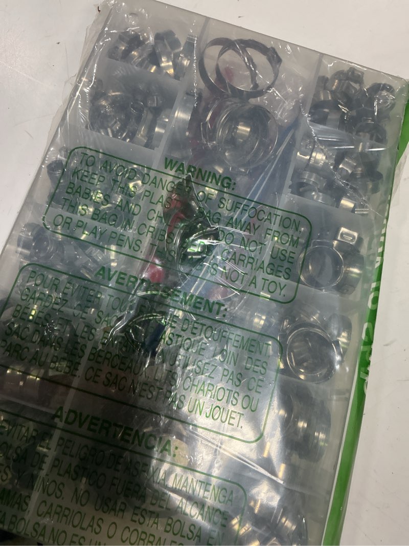 Condition photo showing Good Condition for akihisa 360pcs 16 sizes single ear hose clamps, 5.3-36.1mm stainless steel_304 crimp hose clamps cinch rings assortment kit for automotive, pipe, plumbing 360pcs (5.3-36.1mm)