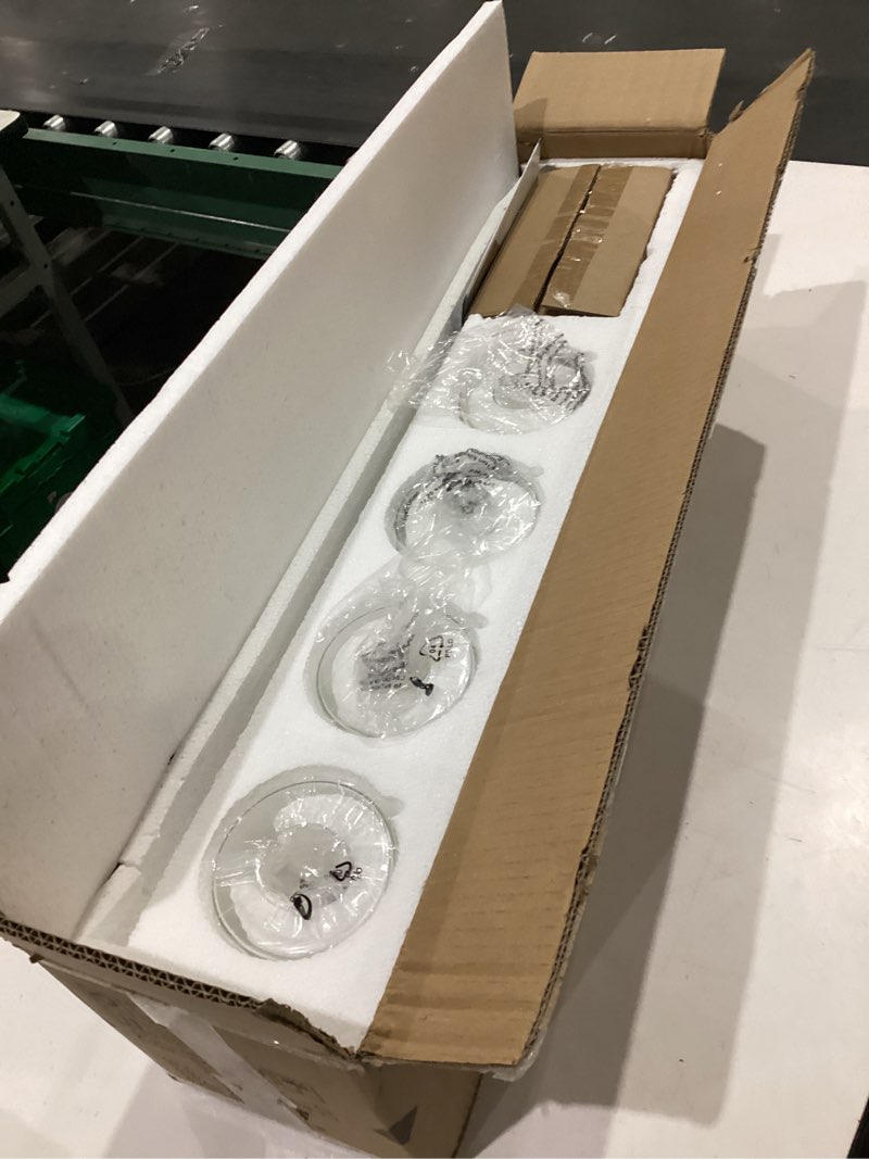 Condition photo showing Good Condition for bathroom vanity light, 4 light matte black vanity light with clear glass shade, 30in farmhouse vanity light, bathroom lighting fixtures over mirror for bathroom 4-light black