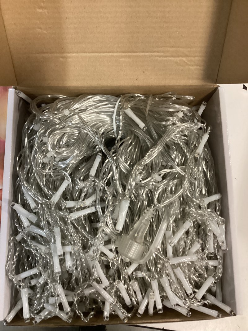 Condition photo showing New/Like New for Solar Powered Icicle Lights Outdoor Christmas - 660LED 66+16FT Icicle String Lights with Remote, 8 Modes, Timer, IP65 Waterproof. Rechargeable Battery for Porch, Roof, Xmas (Warm White) Warm White 660 LED