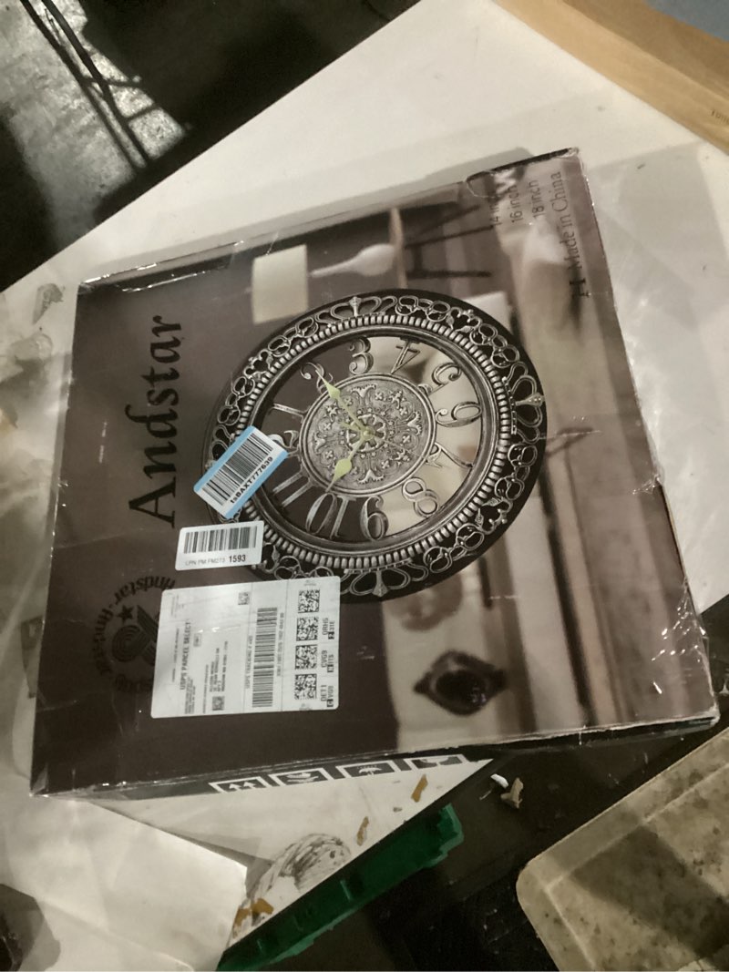 Condition photo showing Good Condition for andy star 24 inch outdoor clocks waterproof,large outdoor wall clocks for patio with thermometer combo, silent weatherproof illuminated metal clock battery operated with thermometer&hygrometer, bronze