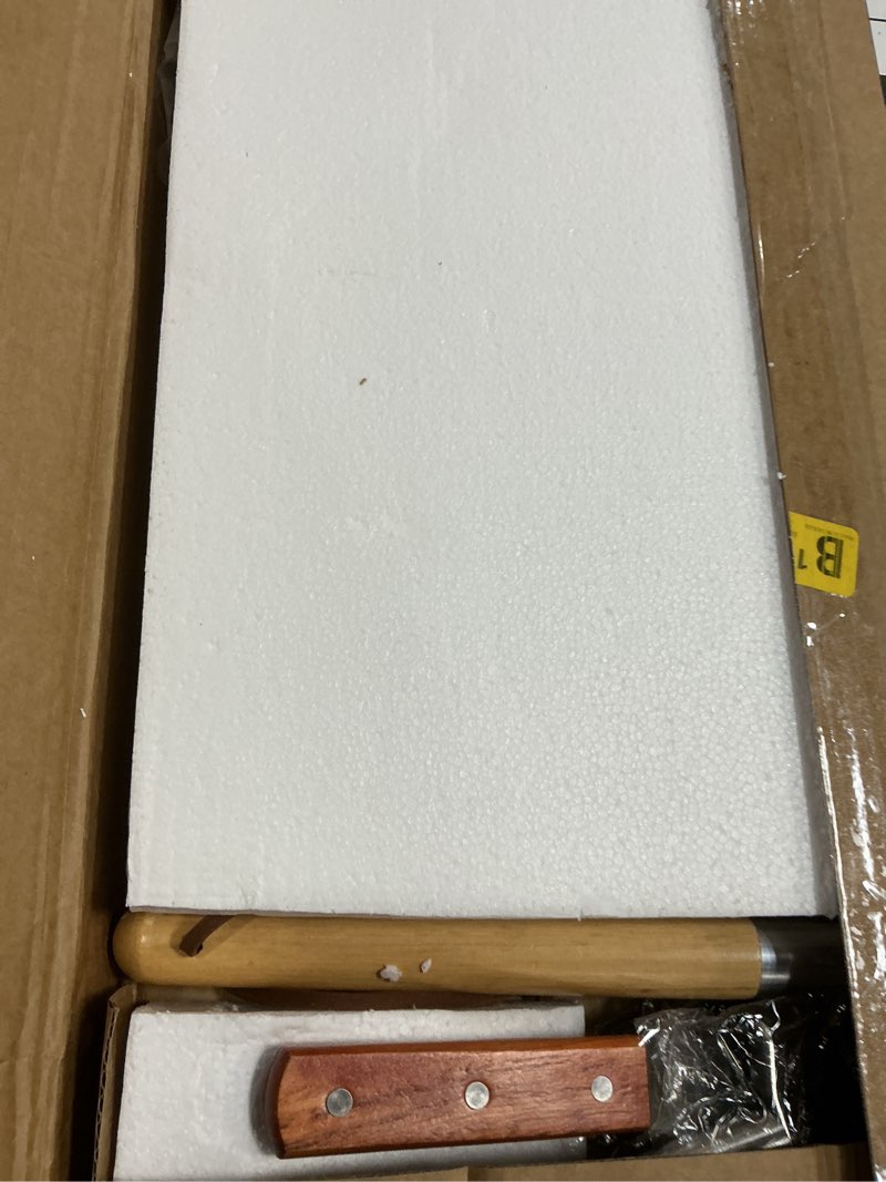 Condition photo showing New/Like New for Onlyfire Round Pizza Stone Set for Oven and Grill, Pizza Grilling Tool Kit Including Baking Stone, Pizza Peel, Pizza Shovel and Cutter, Ideal for Baking Crisp Crust Pizza, Bread and More