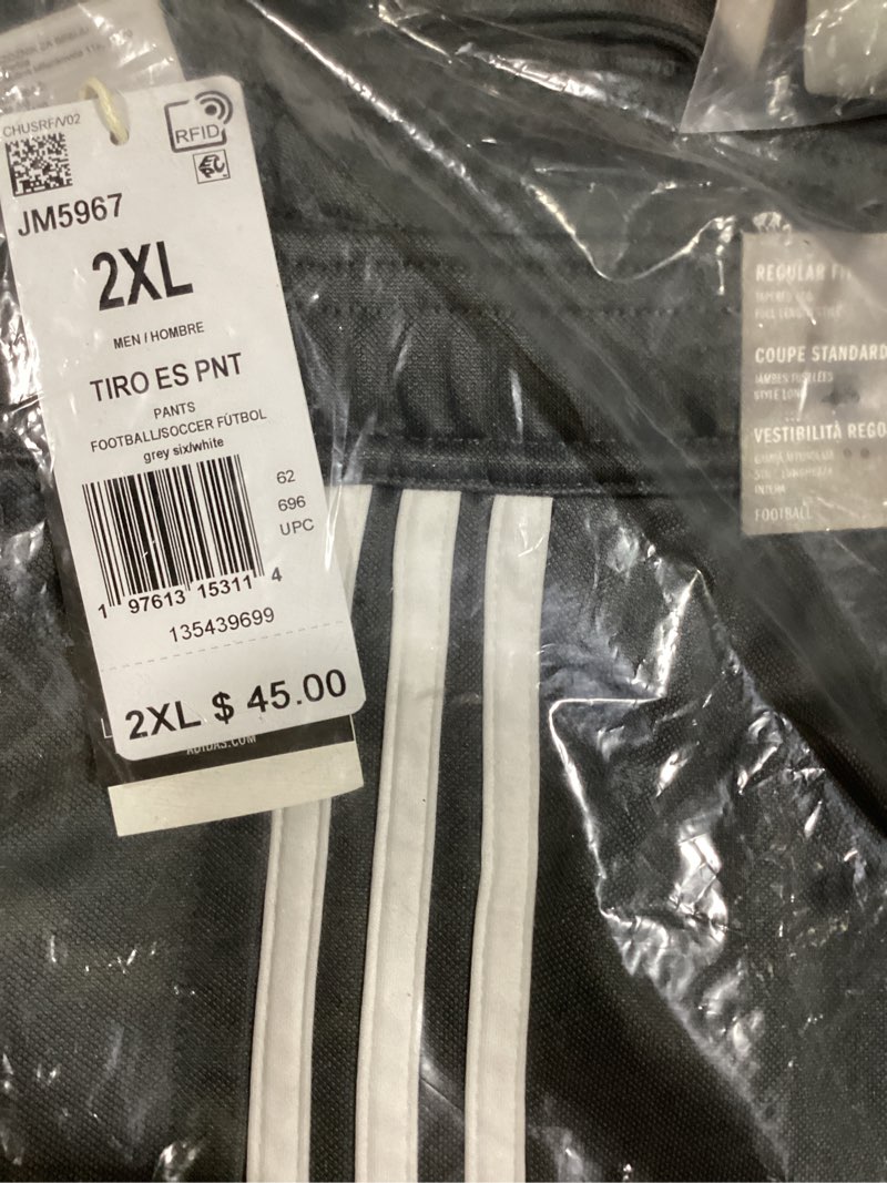 Condition photo showing Good Condition for Adidas Mens Tiro 25 Essentials Training Pants XX-Large Grey/White