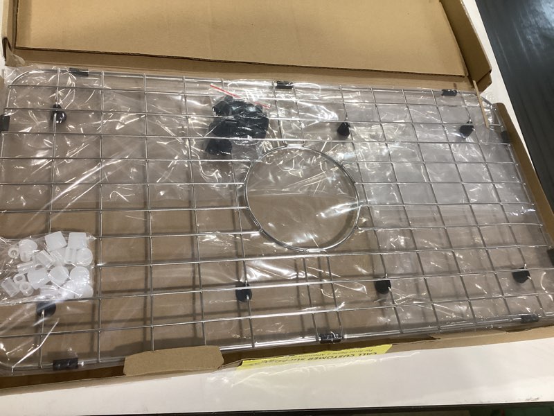 Condition photo showing Good Condition for Serene Valley Sink Bottom Grid 24-1/8" x 12-5/8", Centered Drain with Corner Radius 1-1/2", Sink Protector NLW2412C
