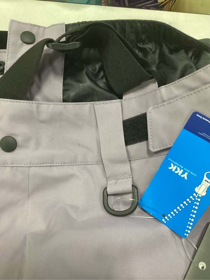 Condition photo showing As Is for GSOU SNOW Womens Baggy Snowboard Pants Ski Bibs Snow Loose Overalls Waterproof Windproof Insulated Warm X-Small Purple