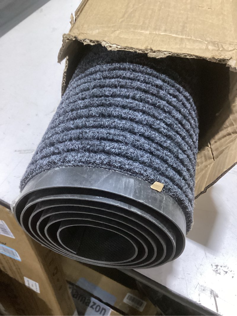 Condition photo showing Good Condition for vicwe indoor outdoor door mat,4'x8' heavy duty front door mat, non-slip washable doormats entrance mats, dirt resistant and absorbent doormat, commercial outdoor entrance floor mat for home office 4' x 8' (48" x 96") dark grey