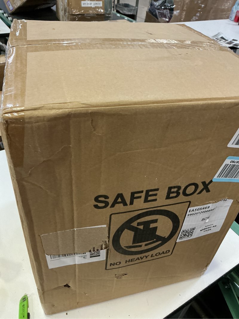 Condition photo showing New/Like New for 2.7 cuft safe box, home safe with fireproof waterproof bag, anti-theft digital security lock box with smart alert system, removable shelf, mute function, personal document safes for money jewelry 17.72"h x 12.2"d x 13.78"w