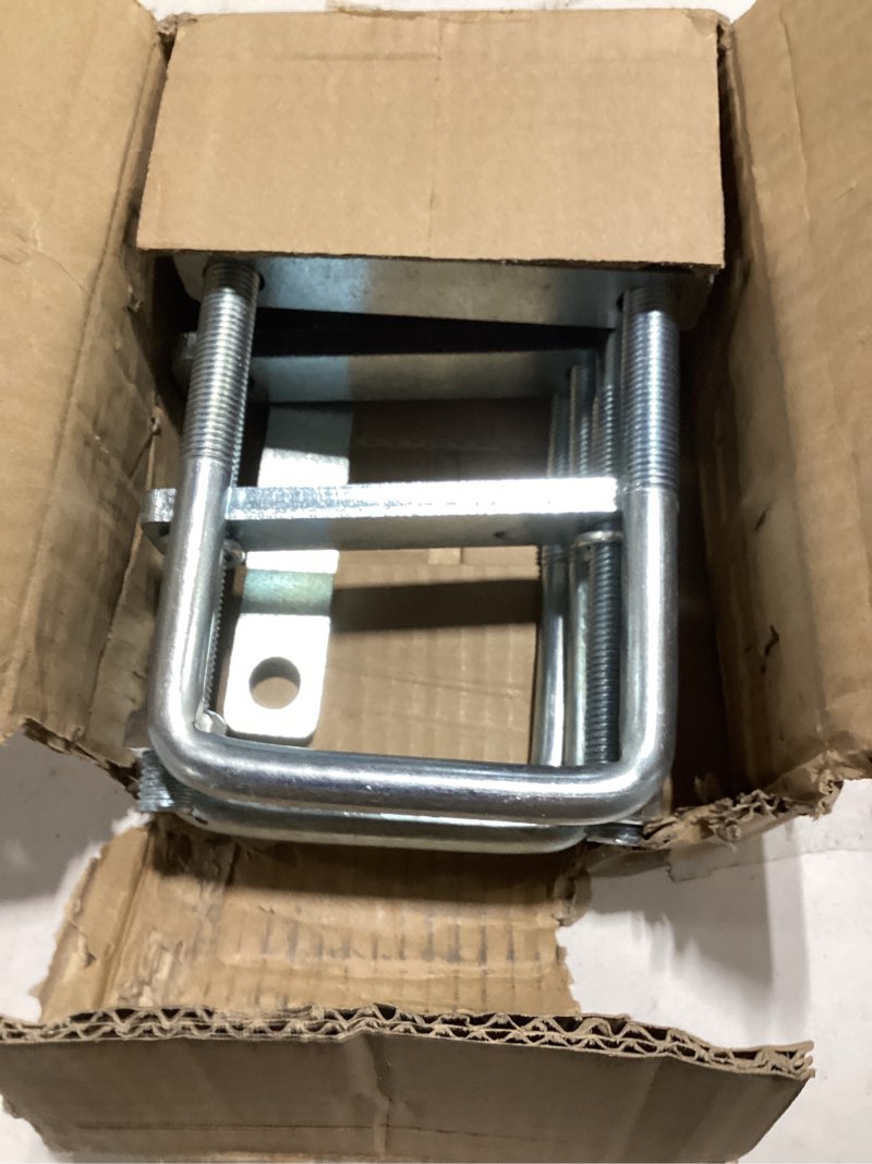 Condition photo showing Good Condition for 4 pack square u bolt for 3 inch wide leaf spring, galvanized steel u bolt brackets with plates, 5" long x 3-1/8" wide x 5/8" diameter, fit for truck, trailer and boat for 3" wide leaf spring-4 pack