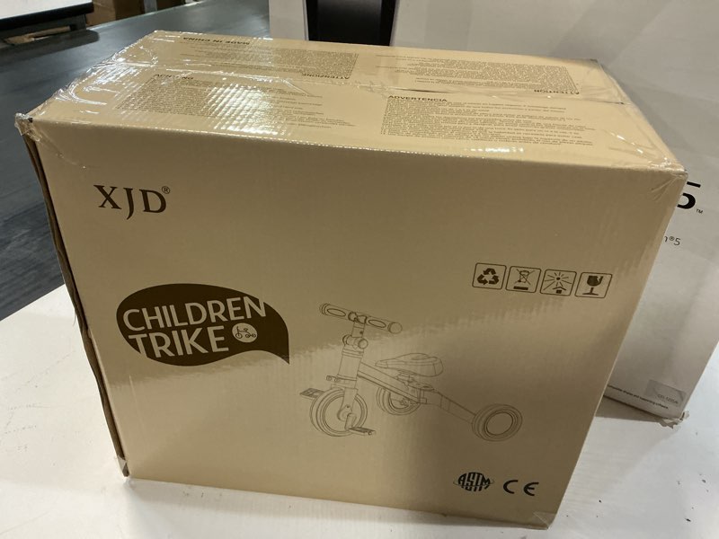 Condition photo showing New/Like New for xjd 5 in 1 toddler bike, tricycle for toddlers 1-3 with adjustable seat height, removable pedals, ideal balance bike birthday gifts and toys for boys and girls black