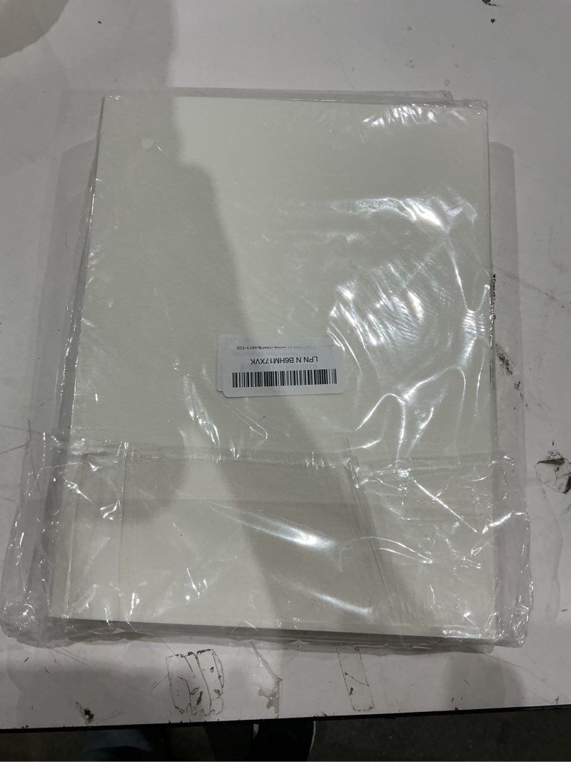 Condition photo showing Good Condition for 100pcs 8.5x11 watercolor paper bulk, 140lb/300g cold press thick water color paper pad for child adult, white art paper for drawing painting markers gouache, textured cotton paper sheets 8.5x11 white-100pcs