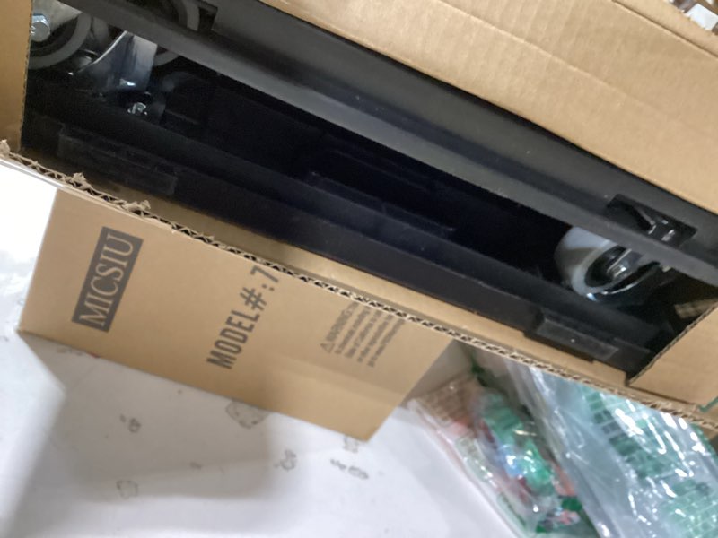 Condition photo showing As Is for 2 pack furniture dolly upgraded dollies connectable with 4 wheels small flat dolly cart with 500 lbs capacity for heavy appliance, black 2 pack black