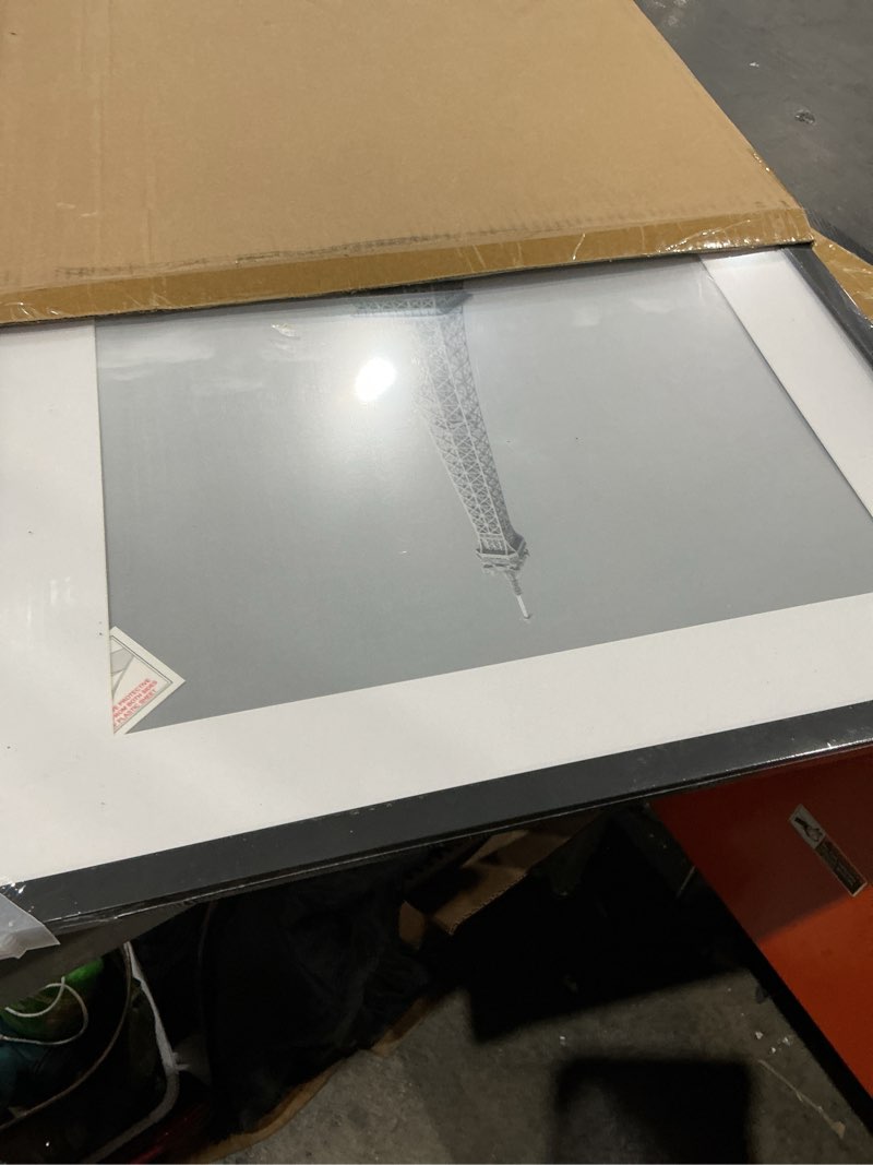 Condition photo showing As Is for upsimples 18x22 picture frame, display pictures 14x18 with mat or 18 x 22 without, wall hanging poster frames, black, 1 pack black 18x22