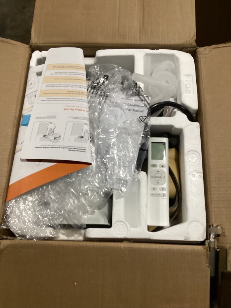 Condition photo showing As Is for 14000 BTU Portable Air Conditioner and Heater for Room up 700 Sq. Ft.,4-IN-1 Quiet Portable Ac Unit with Heater Dehumidifier Fan Function, Remote Control, Sleep Mode, 24H Timer (Black)