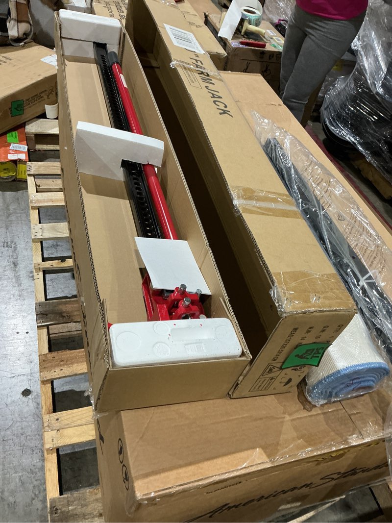 Condition photo showing Good Condition for 60" farm jack with 7000 lbs capacity, heavy-duty high lift jack for off-road, tractor, truck, and suv lifting 60 inches red
