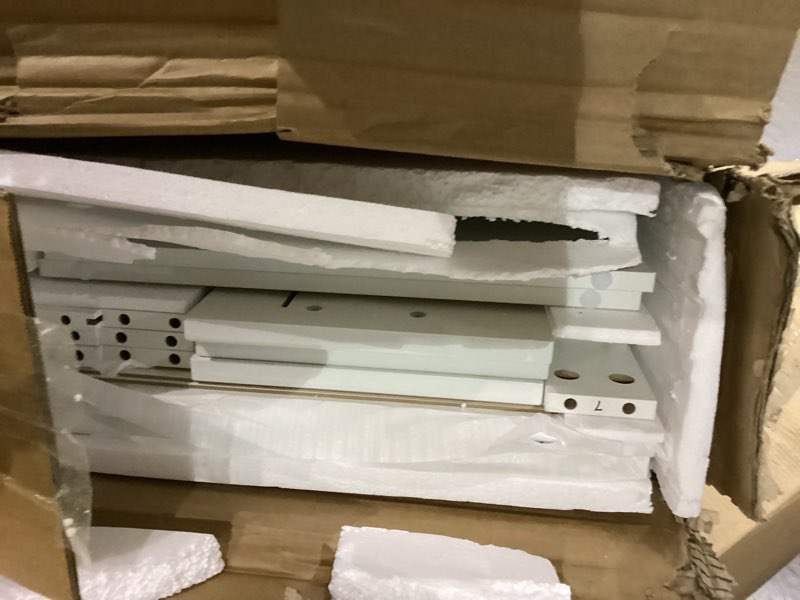 Condition photo showing As Is for 6 Drawer Dresser, Fluted Dresser for Bedroom with Sleek Hidden Handles, Bedroom Dressers with Drawers, Wood Closet Clothes Storage Organizer for Bedroom, Pure White