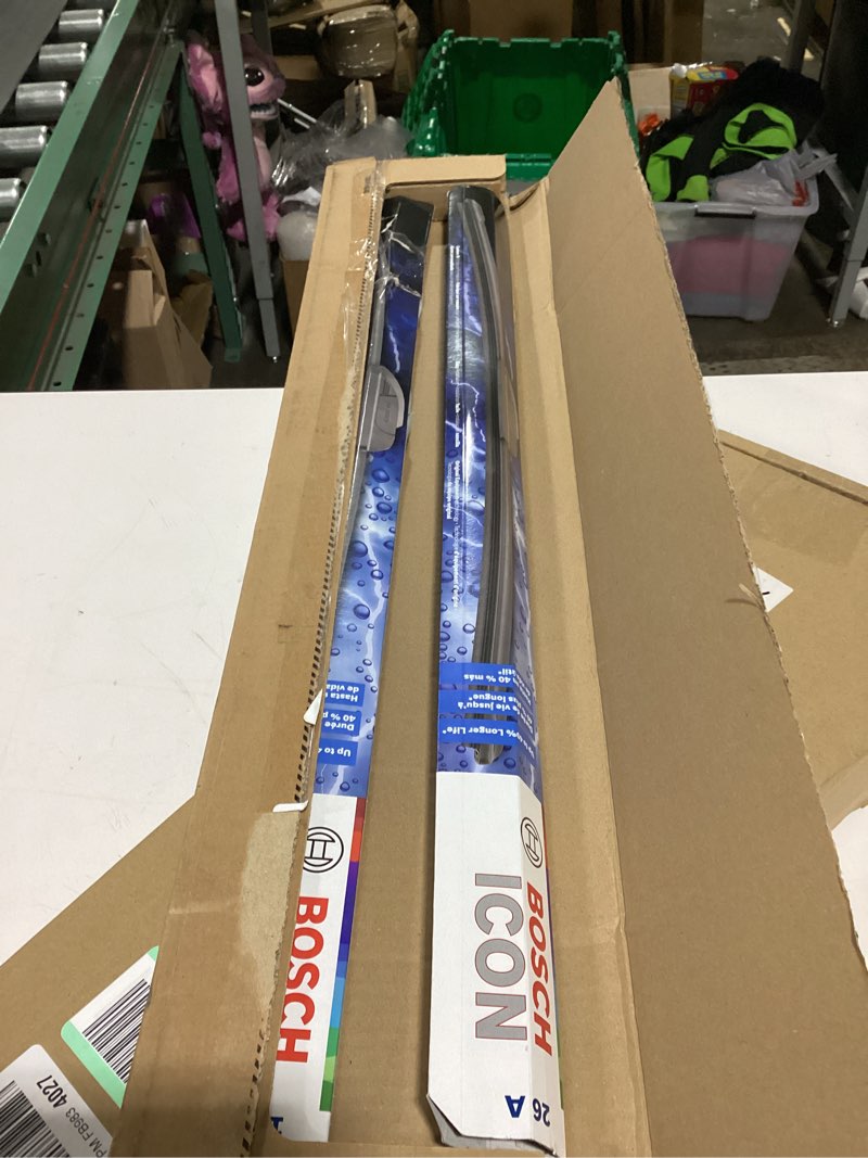 Condition photo showing Good Condition for bosch 26a16a icon beam wiper blades - driver and passenger side - set of 2 blades (26a & 16a) front (26a & 16a) icon combo pack (front)