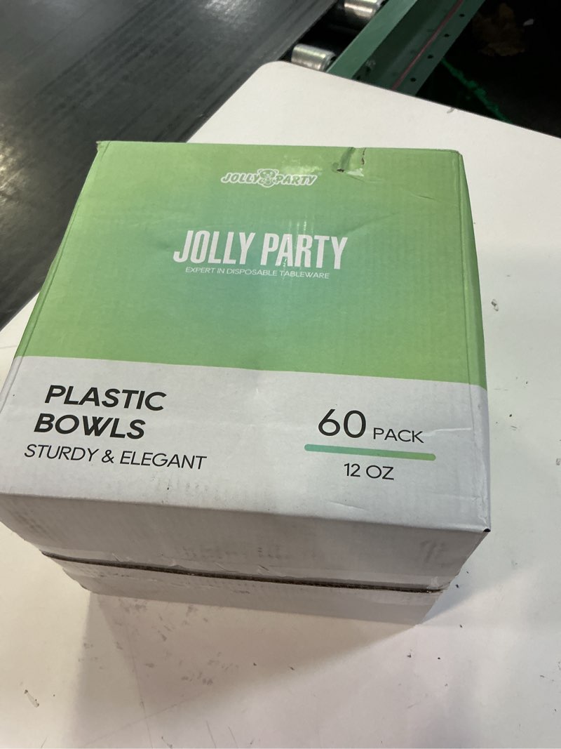 Condition photo showing New/Like New for jolly party 60 disposable gold plastic dessert bowls, 12 oz soup bowls, lace christmas thanksgiving trim, premium heavy duty plastic bowl for wedding/party (gold)