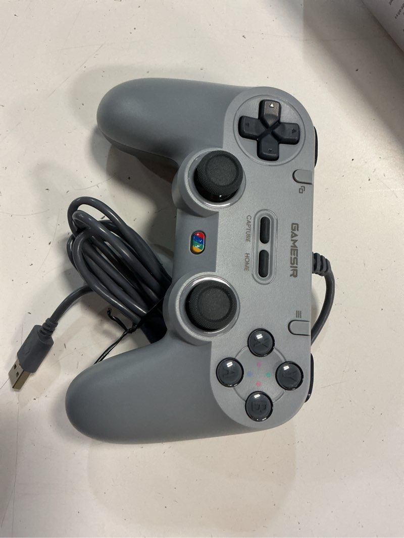 Condition photo showing Good Condition for gamesir tegenaria lite wired controller for pc , wired 1000hz polling rate, hall effect joysticks and 2 remappable buttons, dual vibration , turbo, pc gaming controller for steam/android/ios/switch ( grey) retro grey