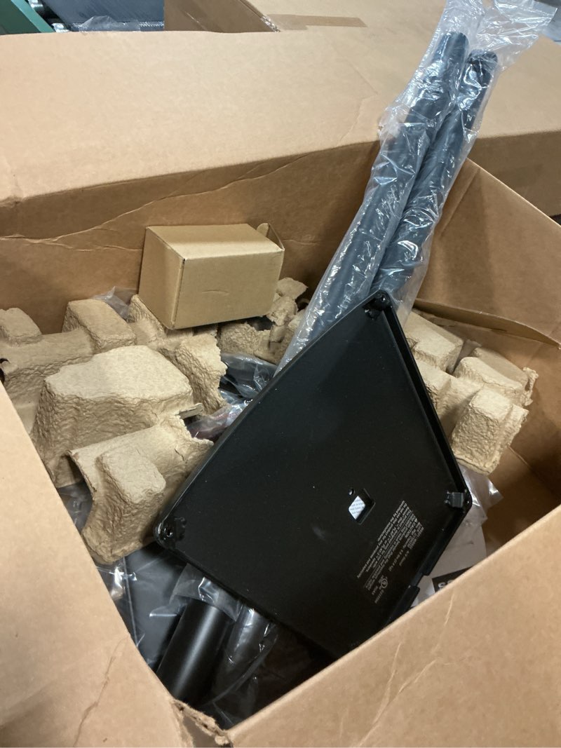 Condition photo showing As Is for Sanus Wireless Sonos Speaker Stand for Sonos One, Play:1, Play:3 - Audio-Enhancing Design with Built-in Cable Management - Pair (Black) - WSS22-B1